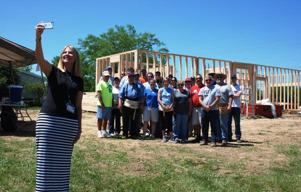 This is a photo of Michelle Amrine with team members from Ohio Rural Development.