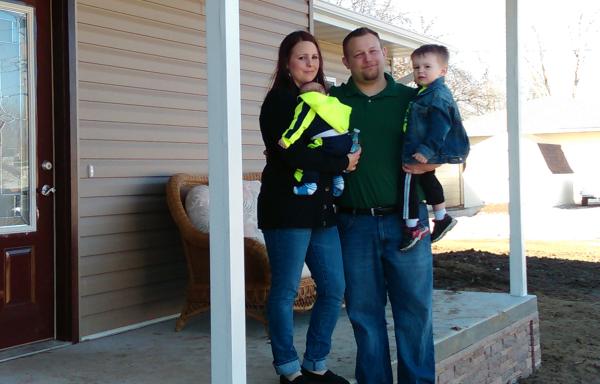 Checking out their new front porch.