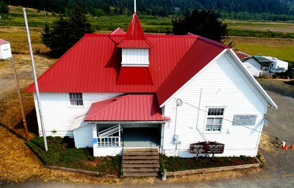Photo: The roof on the Walterville Grange Hall was replaced with the help of a USDA grant.