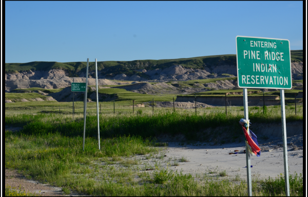 Pine Ridge Indian Reservation sign