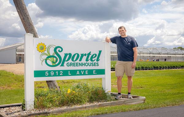 Photo of Sportel Greenhouses' co-owner, Kevin Sportel