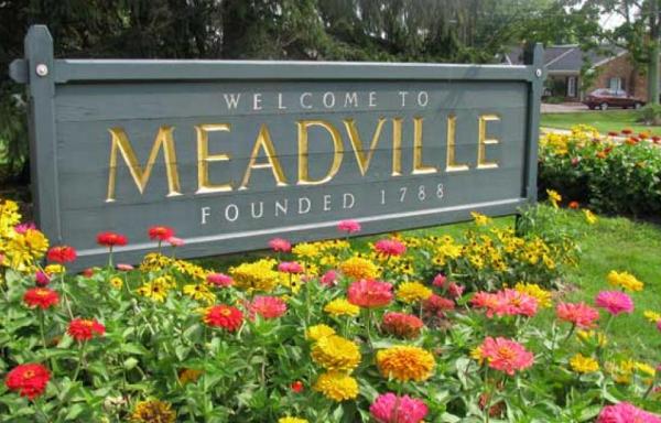 Image of sign of Meadville, Pennsylvania 