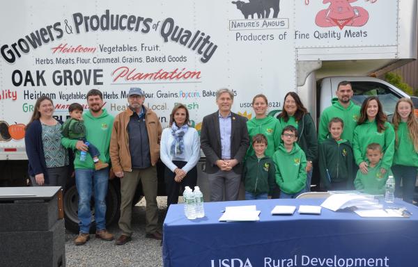 Blew Family with Rural Development State Director Jane Asselta and Congressman Malinowski