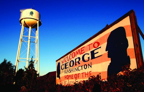 Watertower in George, WA was partially funded through USDA Rural Development. 